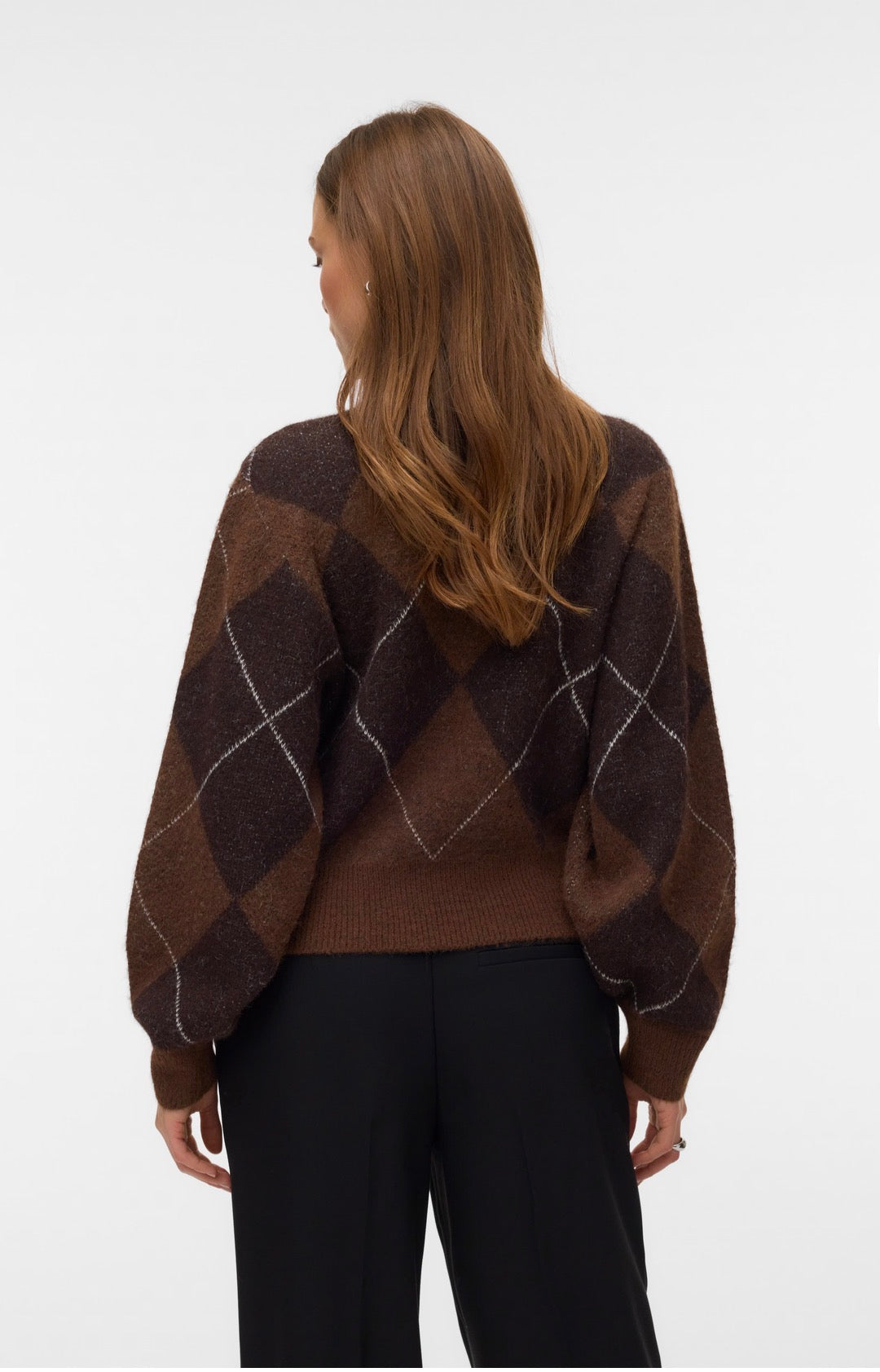 VERO MODA DARLA LS ROLLNECK PULLOVER -COCOA BROWN / CHOCOLATE