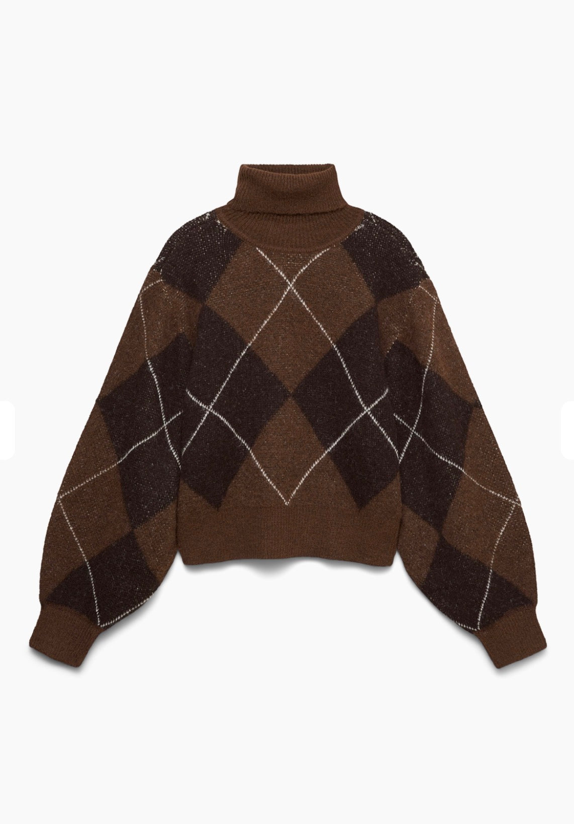 VERO MODA DARLA LS ROLLNECK PULLOVER -COCOA BROWN / CHOCOLATE
