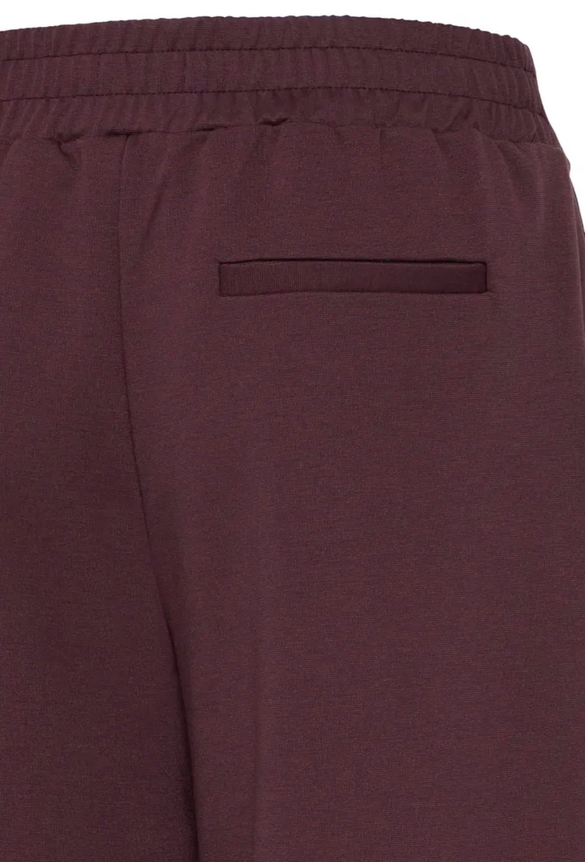 ICHI KATE LONG WIDE PANTS - FUDGE
