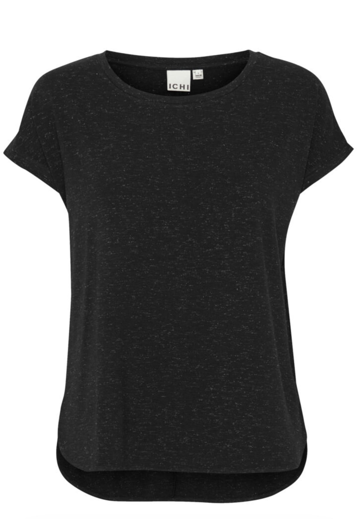 ICHI REBEL SS T-SHIRT - BLACK SHIMMER