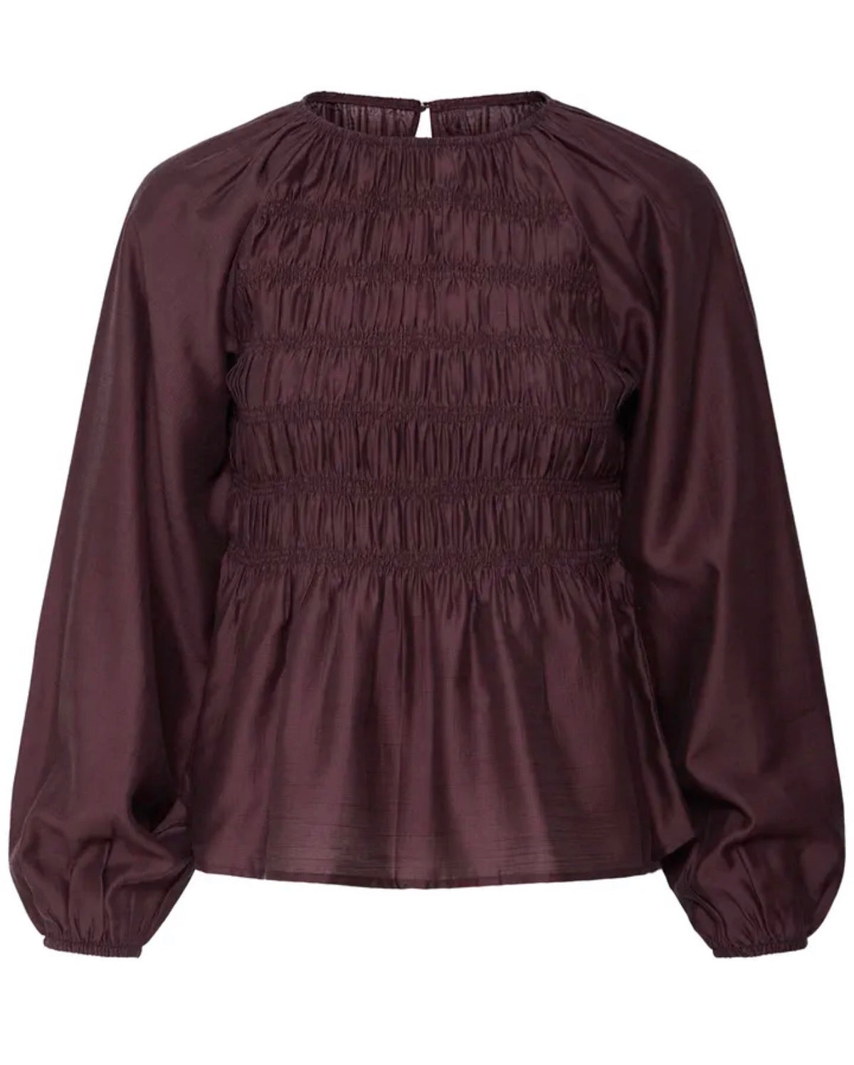 B YOUNG FLAX BLOUSE - FUDGE
