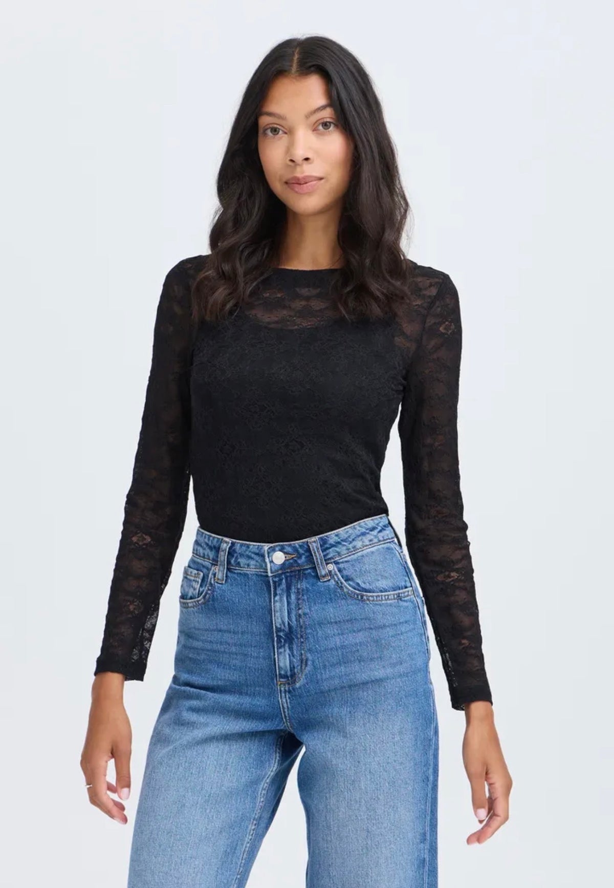 B YOUNG PRIYA LS T-SHIRT TOP - METEORITE
