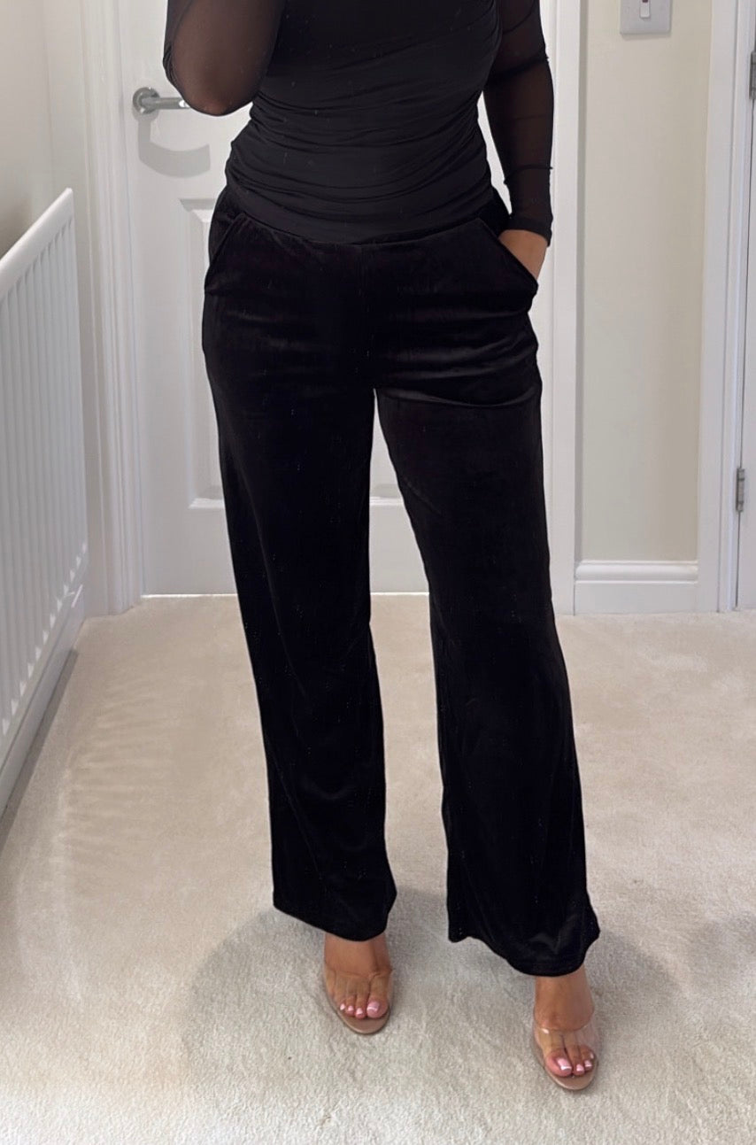 ICHI LAVANNY TROUSERS - BLACK