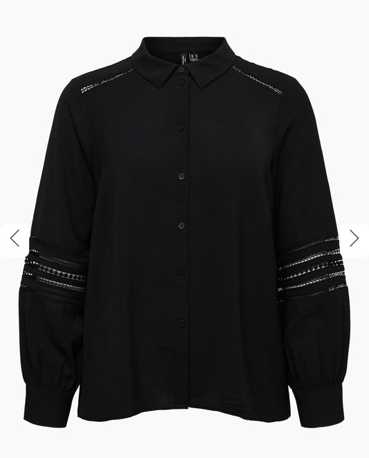 Vero Moda Musla LS Shirt - 10349821 - Black