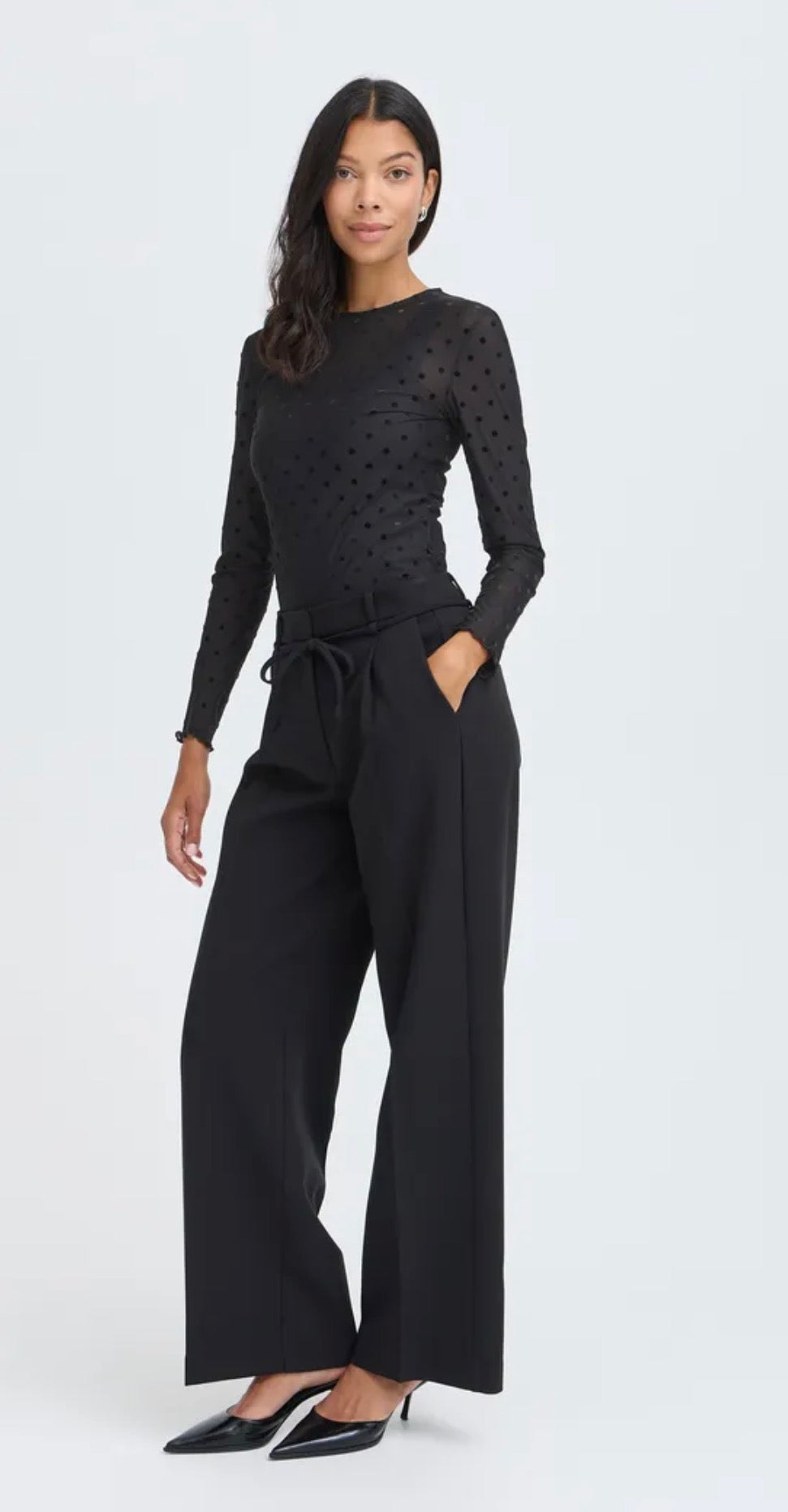 B YOUNG SHIRLEY DOT TOP - METEORITE