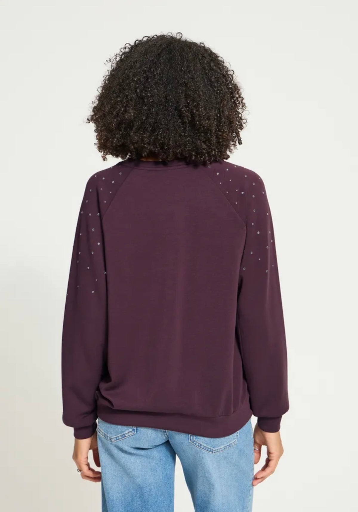 ICHI AMIAS SWEATSHIRT - FUDGE