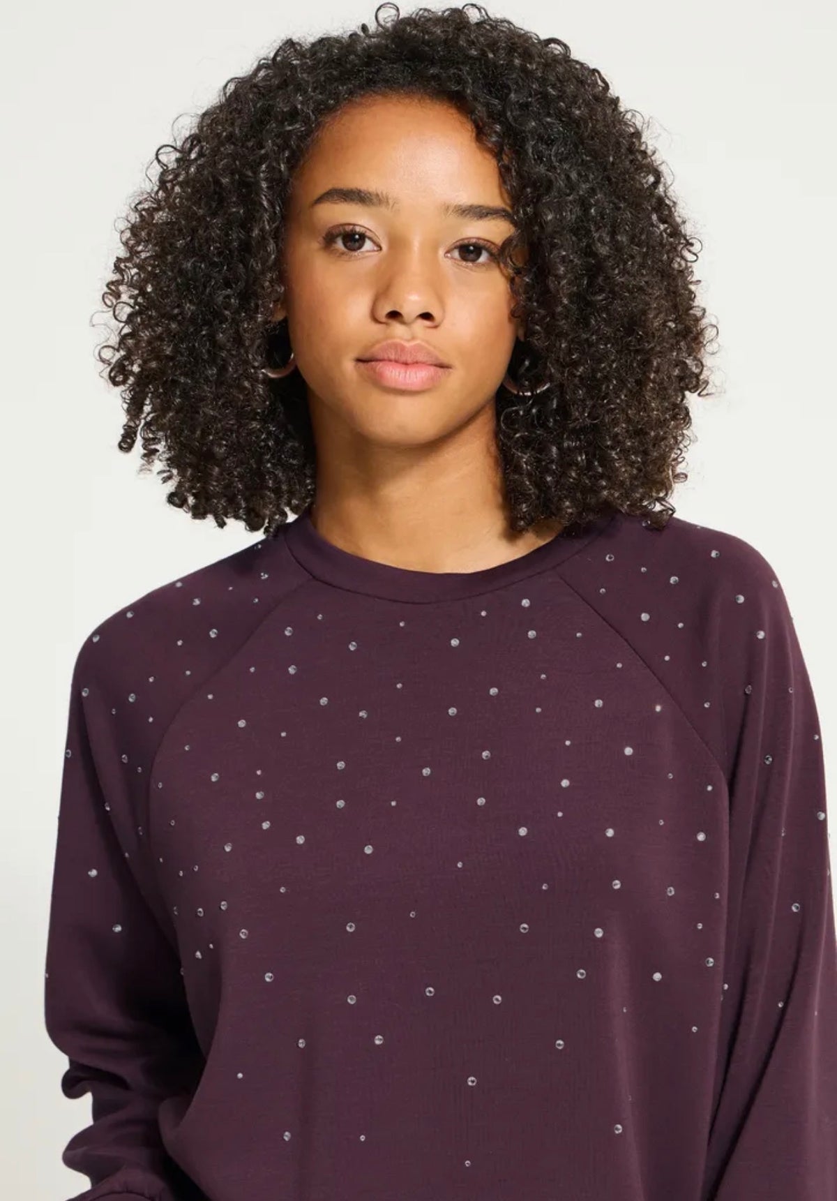 ICHI AMIAS SWEATSHIRT - FUDGE