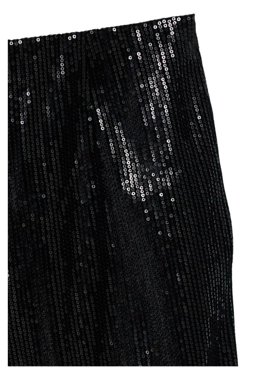 VERO MODA EDMA WIDE LEG SEQUINS PANTS - BLACK/SEQUINS