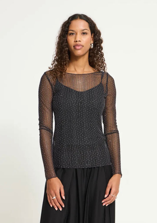 ICHI NOVIOLA LS TOP - BLACK