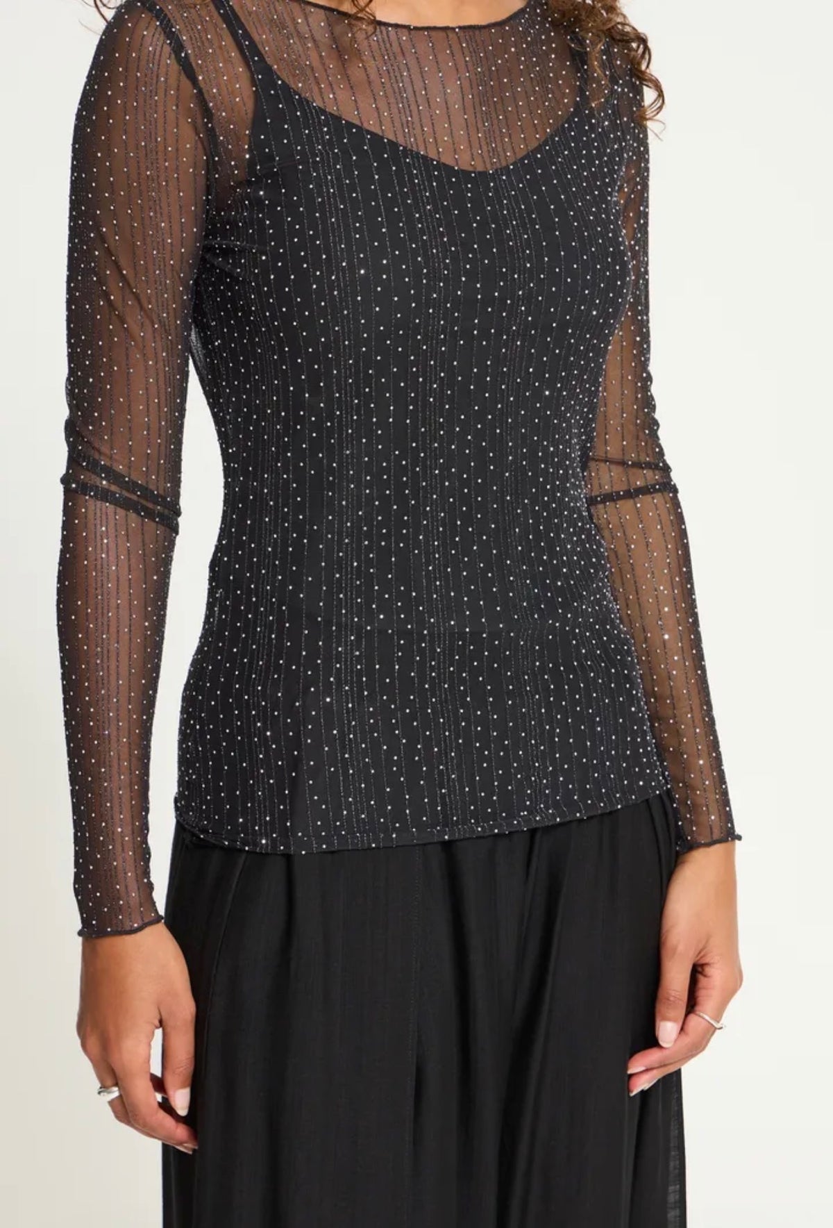 ICHI NOVIOLA LS TOP - BLACK