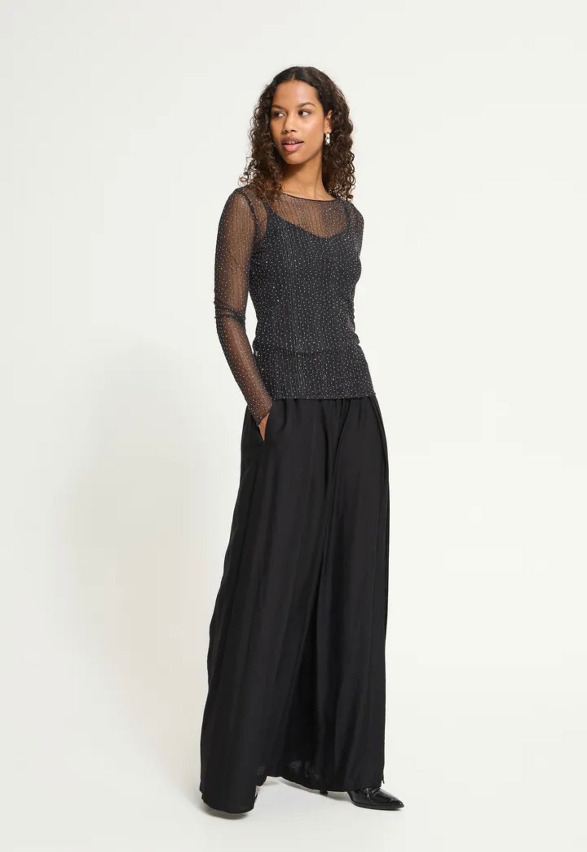 ICHI NOVIOLA LS TOP - BLACK