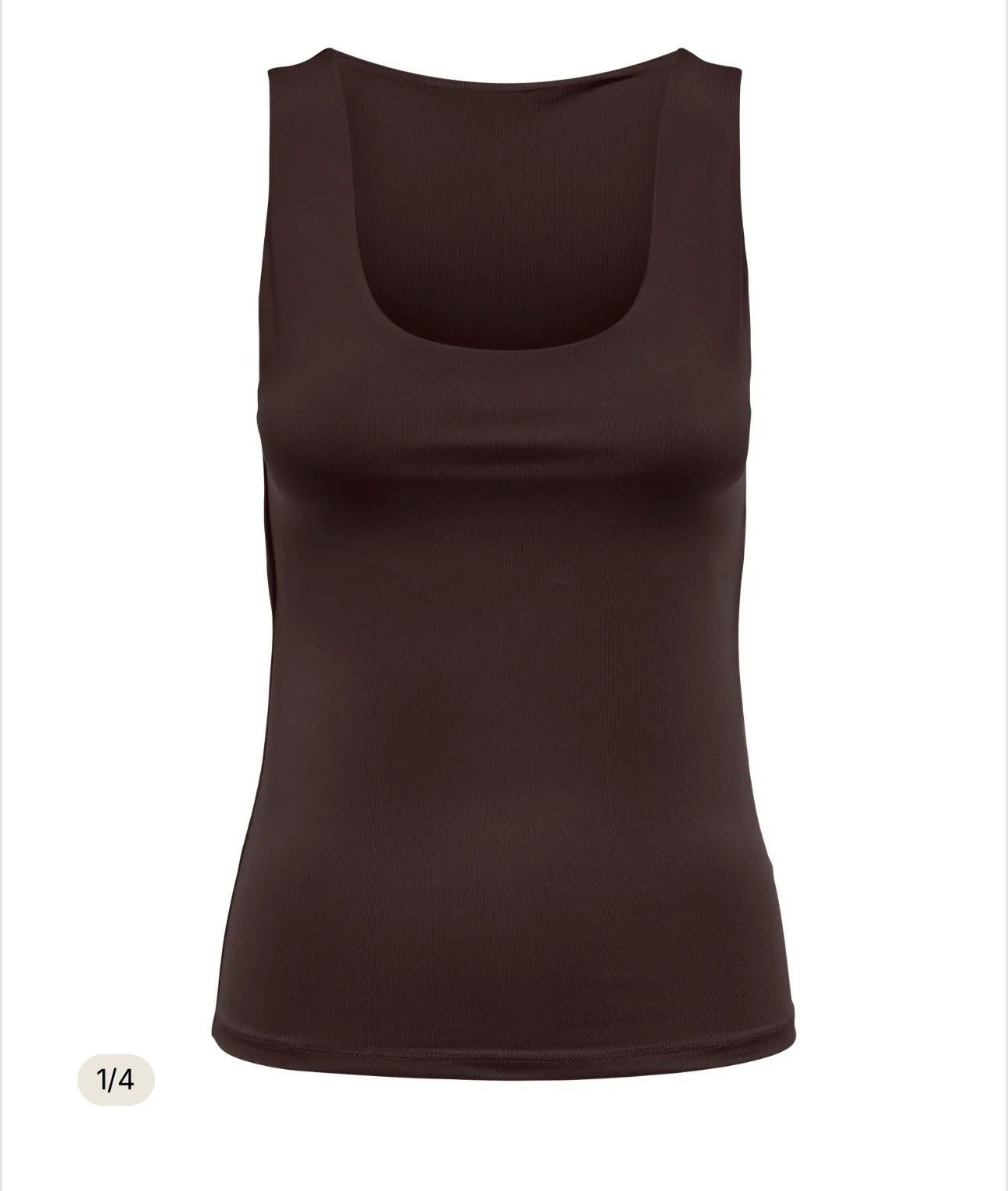 ONLY LONE SLEEVELESS 2- WAY TOP CHOCOLATE TORTE