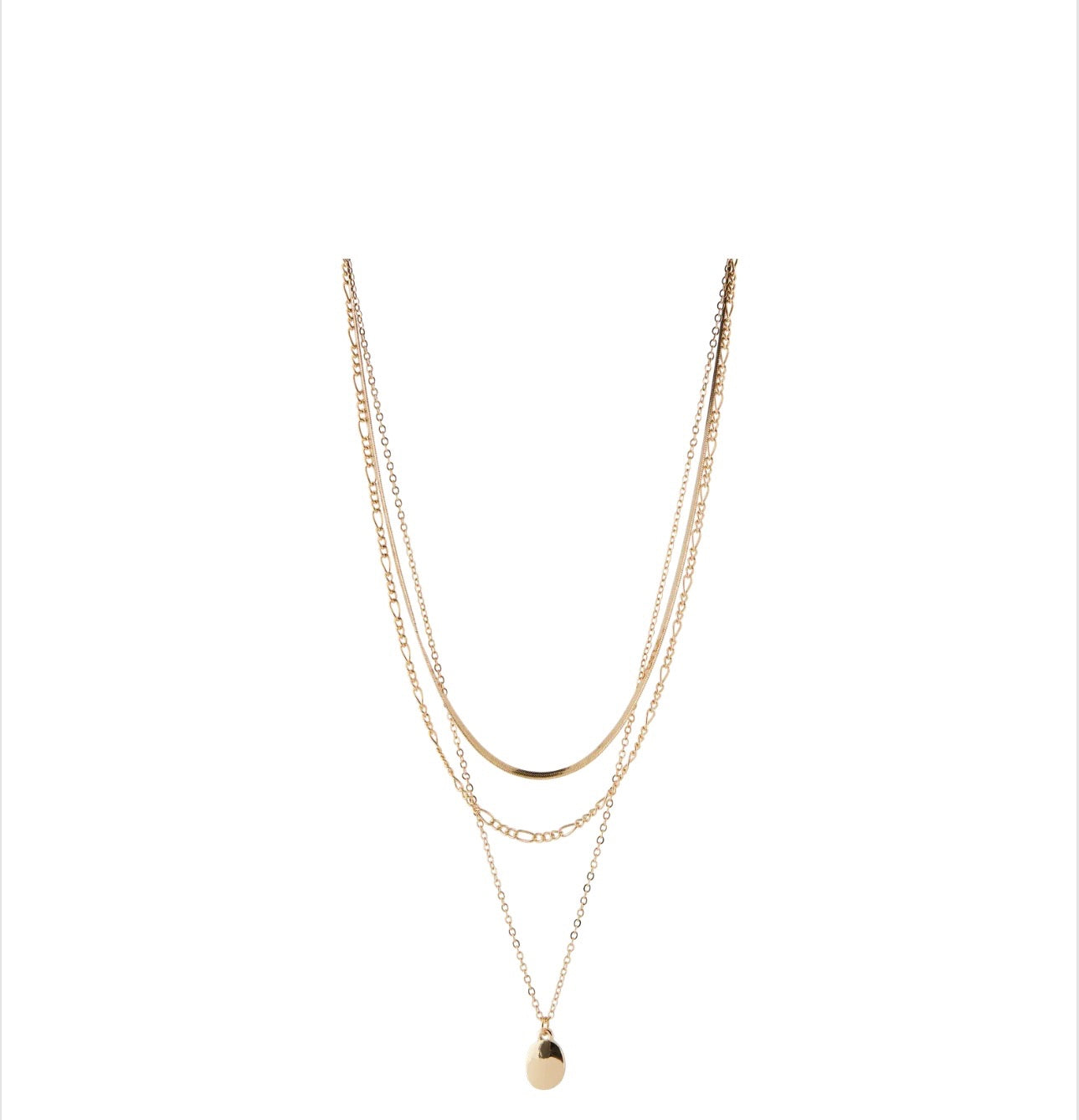 PIECES ALVA COMBI NECKLACE GOLD COLOUR