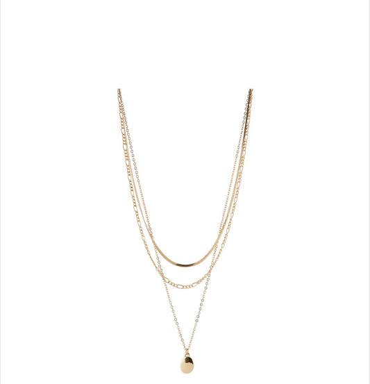 PIECES ALVA COMBI NECKLACE GOLD COLOUR