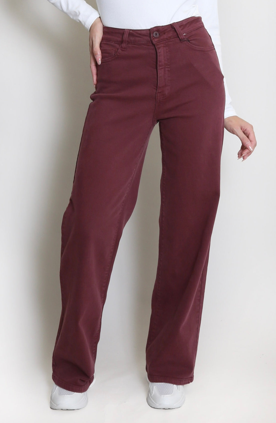 Burgundy Stretch Jeans