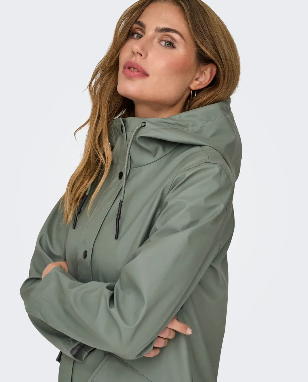 ONLY LELISA RAINCOAT AGAVE GREEN