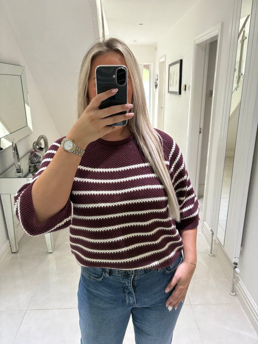 B Young Mikala Raglan Jumper Port Royale mix 20817113