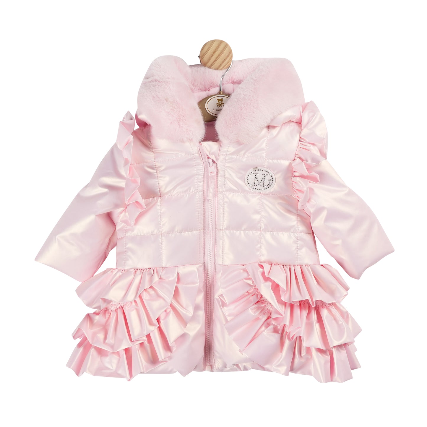 MINTINI Irredescent  Fur Pink Coat MB5933A