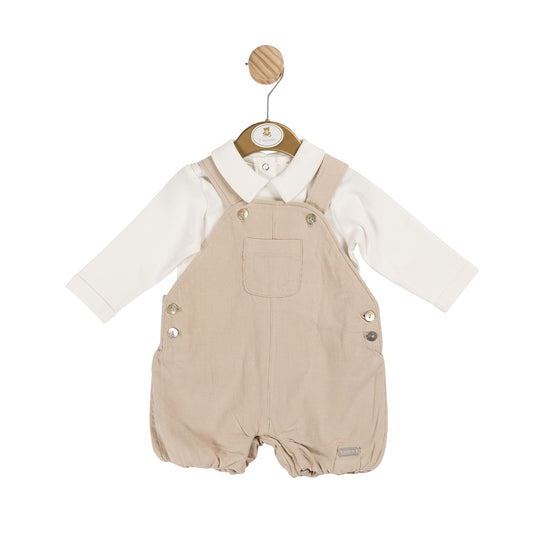 MINTINI Top & Short Dungaree Set Beige MB6003