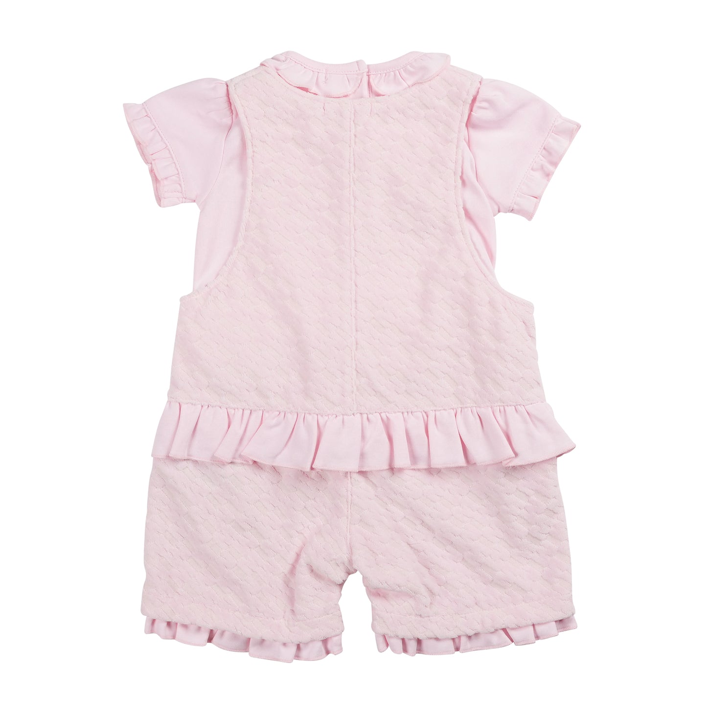 MINTINI PINK TOP AND DUNGAREE SET MB6342A
