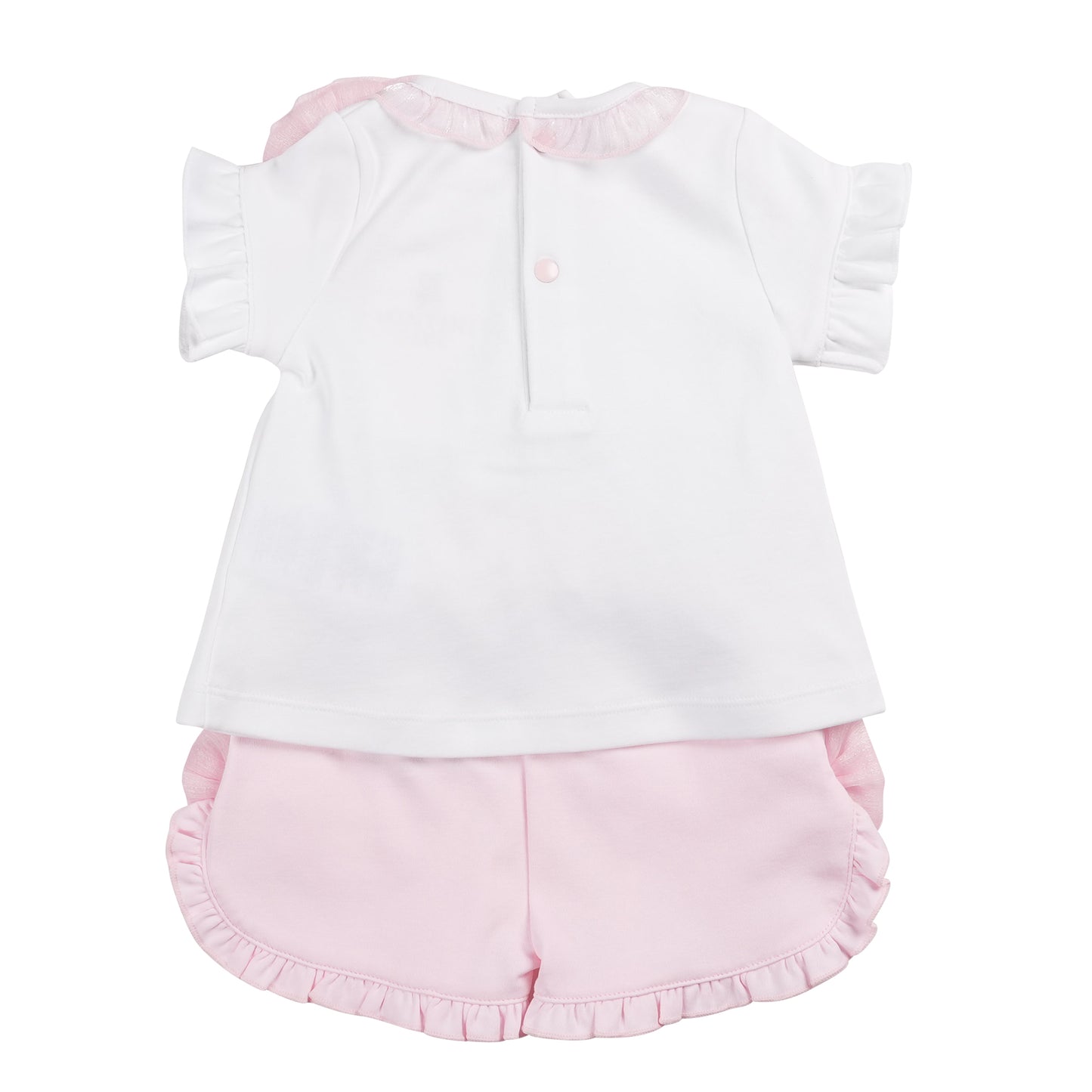 Mintini Top & Short Set White-Pink MB6408/MB6408A