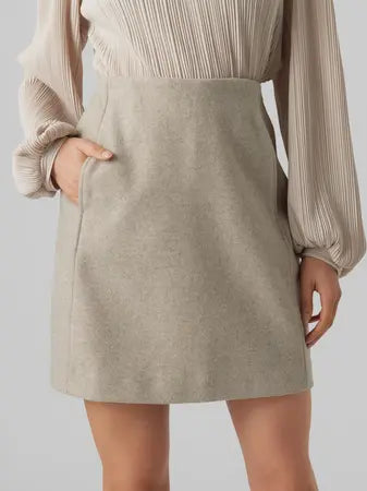 VM FORTUNE ALLISON SHORT SKIRT- SILVER MINK