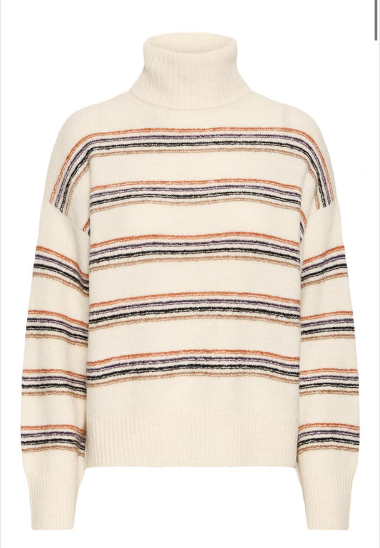 BYOUNG MONNA STRIPE JUMPER BIRCH MELANGE 20818148
