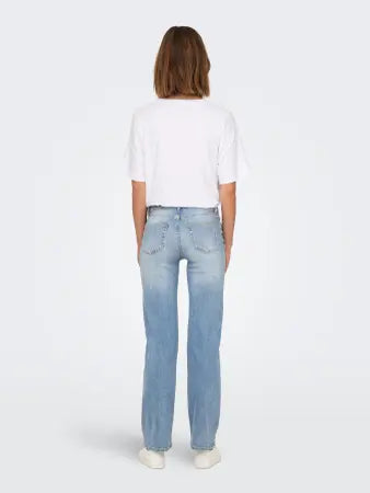 ONLY BLUSH MID STRAIGHT LIGHT  DENIM BLUE
