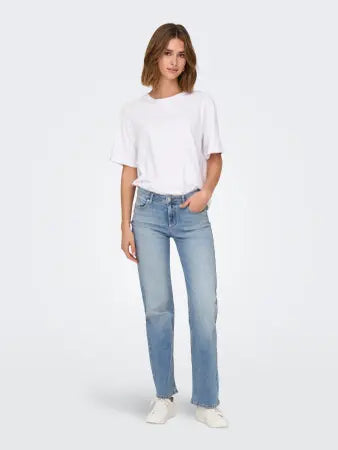 ONLY BLUSH MID STRAIGHT LIGHT  DENIM BLUE