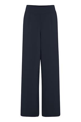 ICHI  PREMIUM BRAND Kate wide leg trousers Navy Long