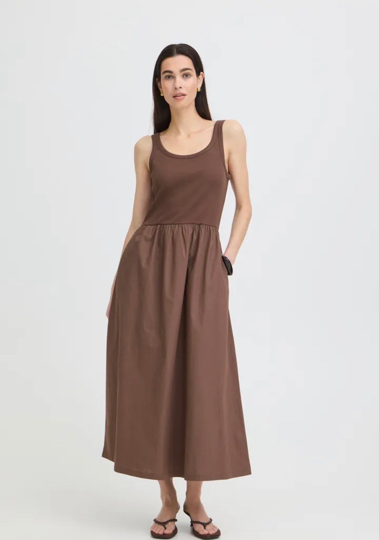 B YOUNG SUNNIA DRESS 20818936 FRENCH ROAST