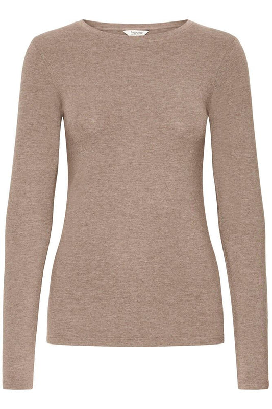 BYOUNG PAMILA LS TSHIRT WALNUT MELANGE 20807594