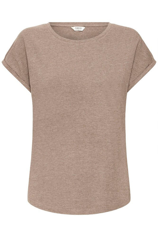 B YOUNG PAMILA SS TSHIRT WALNUT MELANGE