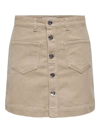 ONLY CORD SKIRT  - COLOUR GOAT